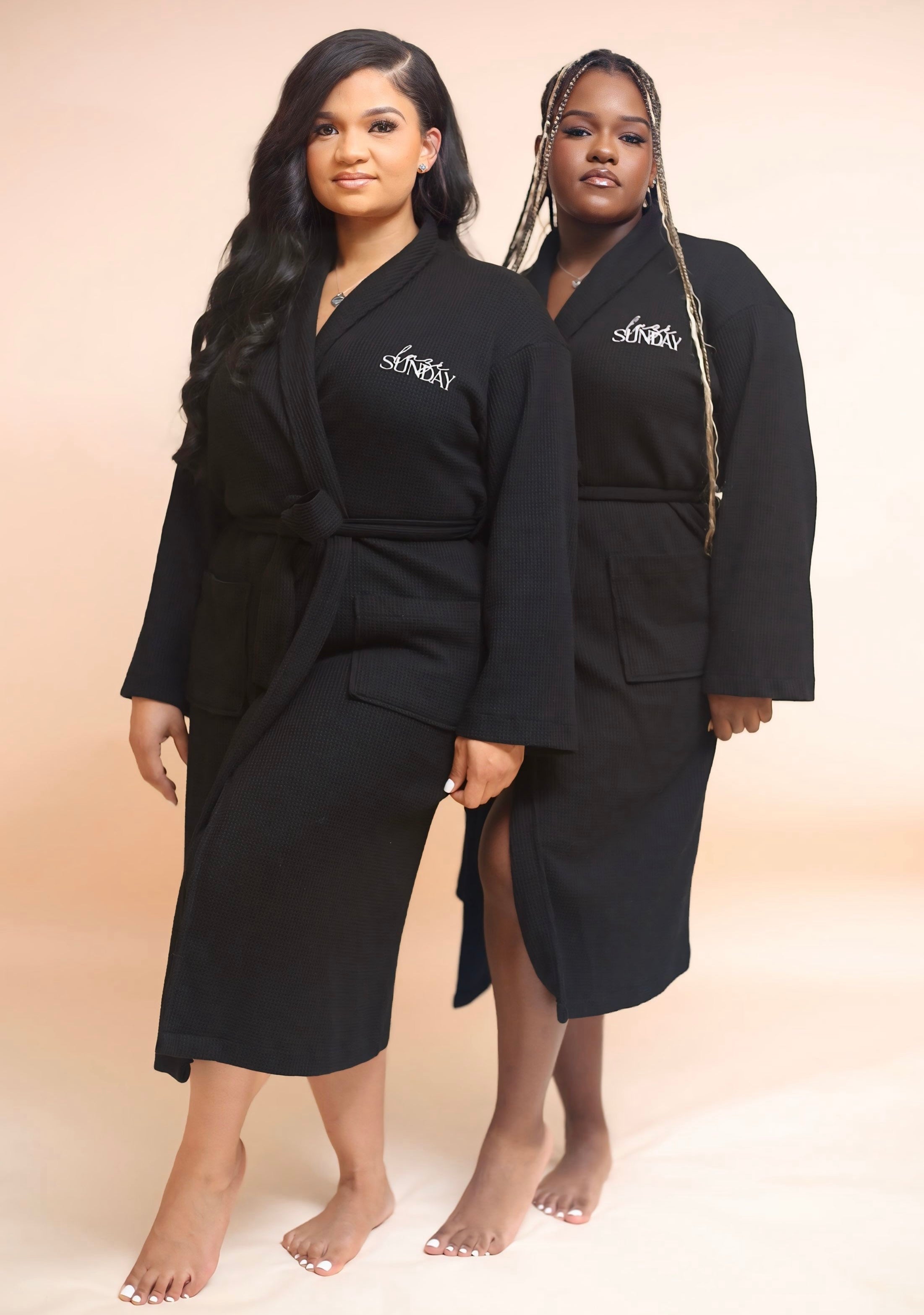 Black Waffle Robe